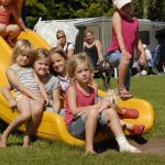 Kids on a slide